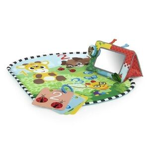 🆕 Baby Einstein Discovery Garden Tummy Time Mat & Mirror - Multisensory Foldable